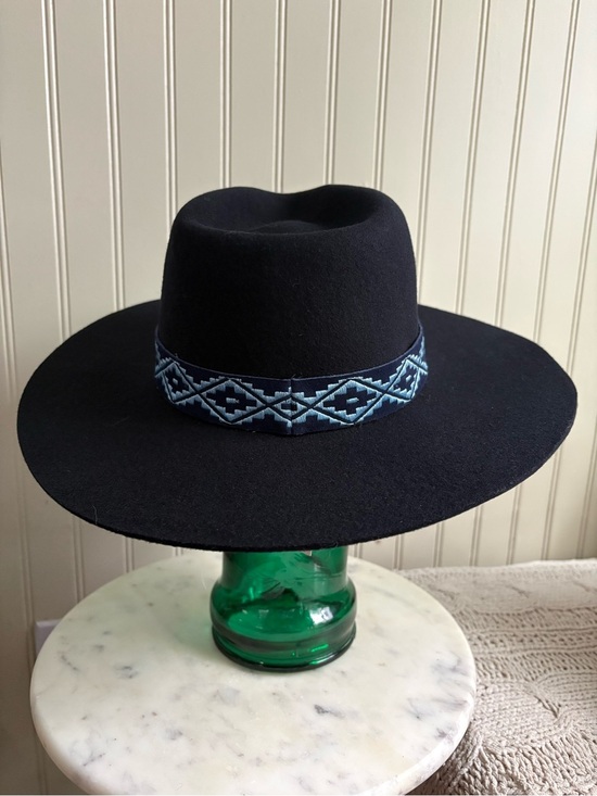 NEW Wyeth x Madewell 100% Wool Wide Brim Hat Navy Blue Women’s One Size Classic main image 9